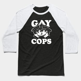 Gay Cops Funny Gay Police Kissing Baseball T-Shirt